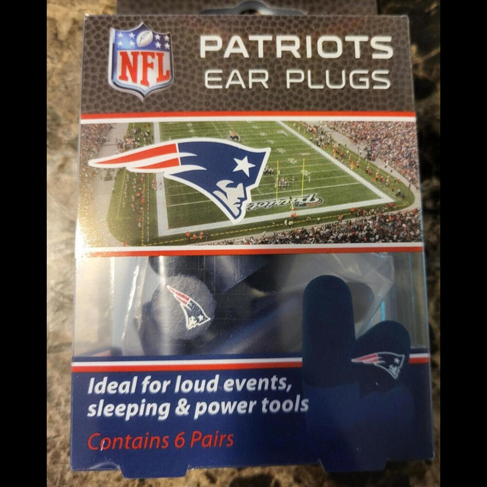 new england patriots ear plugs 6ct. nib